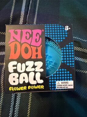 Nee Doh Blue Fuzz Ball - Flower Power